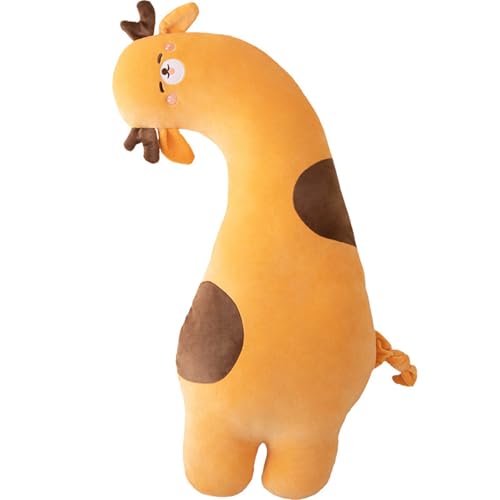 50cm lang riesen Giraffe Kuscheltier groß,Kinder Kuschel Plüschtier,Schaf Plüschtier Süße Kuscheltier Schaf, Weiche Plüsch Dinosaurier Kissen,Weich Plüsch Stofftier (80 cm,Giraffe) von champracer