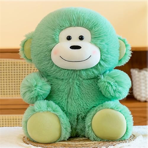 AFFE Stofftier, AFFE Kuscheltier Klein, Großes Plüschspielzeug, Cartoon Gorilla Plüschpuppe, Schmusetier für Kuscheltierliebhaber (80 cm,Grün) von champracer