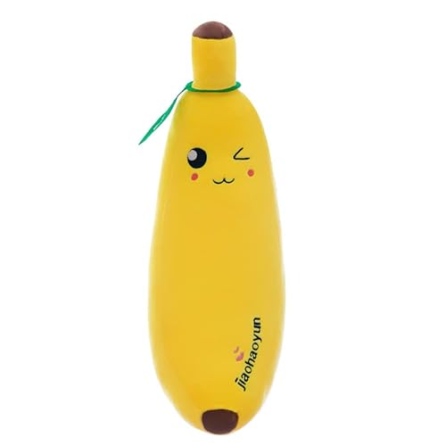 Banane PlüSchtier Puppe Wurfkissen, PlüSch Kuscheltier Banane PlüSchkissen Spielzeug, Schmusetier Geschenk, zum Spielen und Kuscheln für Kinder MäDchen Jungen (35 cm,zwinkern) von champracer