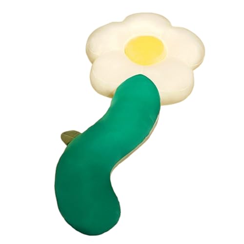 Blume Plüschtier Puppe Stofftier Niedlicher Blume Kissen Kuscheltier, für Ideal zum TröSten Kuscheln Einschlafhilfe (130 cm,Weiß) von champracer