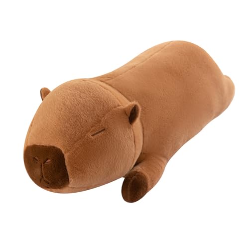 Capibara Plüschtiere Lange Puppen Große Kissen Plüsch Capybara Plüschkissen Kinder Geburtstagsgeschenke Capybara Plüschtiere Niedliche Spielzeuge (50 cm,Braun) von champracer