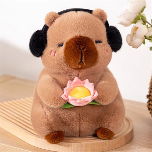 Capybara Kuscheltier, Simulation Capybara Plüschtier, Super Weiche GefüLlte Capybara Stofftier Plüsch, Seelenfrieden Capybara Plüschpuppen, Geschenk für Kinder Jungen Mädchen (38 cm,Braun) von champracer