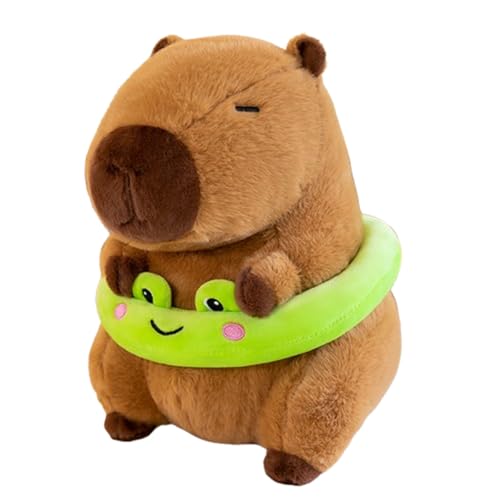 Capybara Plüschtier, Kawaii Capybara Kuscheltier, Weiches Stofftier, süßes Capybara Puppe, CartoonHeimdekor,CapybaraPuppenkissen,Schlafzimmer, AutoGeschenk für Kinder Freunde (55 cm,Grün) von champracer