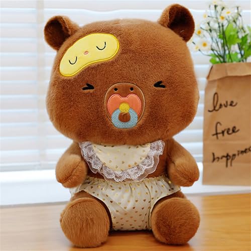 Capybara Plüschtier Kawaii Plush, Capybara-Stofftier, Niedliche Capybara Kuscheltier, Niedliches Stofftier Zum Kuscheln Und Spielen für Home Deko Kinder Geschenke (55 cm,Braun) von champracer