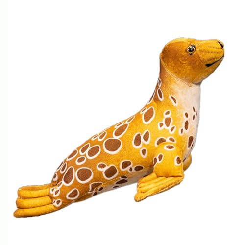 Chubby Spotted Seal Pillow, Meerestier Kissen Plüsch Robbe Plüsch Tier Umarmungen Plüsch Geschenke Spielzeug für Jungen und Mädchen (40 cm,Grau) von champracer