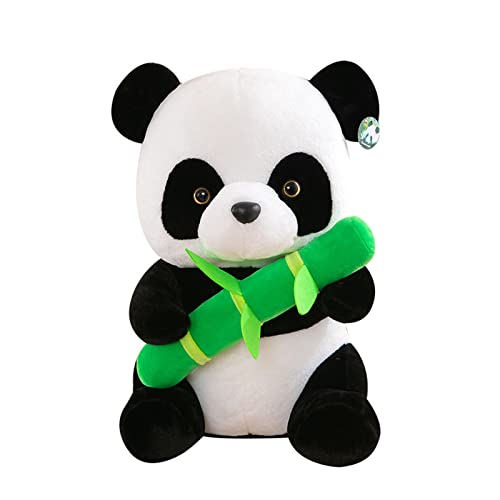 Cute Panda Plüschtier Puppe Stofftier Niedlicher Panda Wurfkisse, für Kinder Mädchen Jungen Geburtstagsgeschenk Ideal Zum TröSten Kuscheln Einschlafhilfe (40 cm,monochrom) von champracer