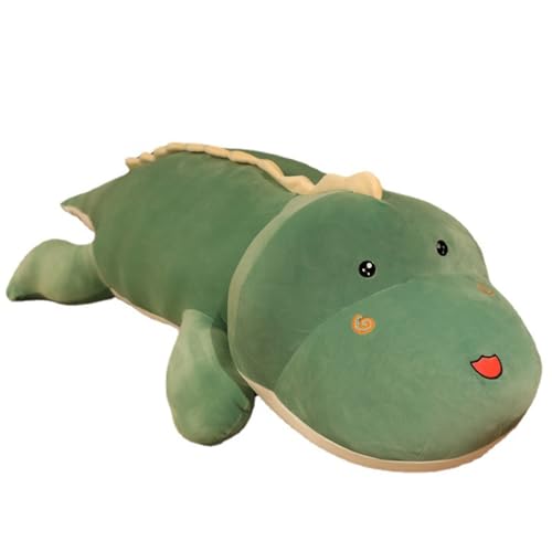 Dinosaurier Plüschtier Puppe Stofftier Plüschkissen Niedlicher Dinosaurier Spielzeug Puppe Wurfkissen, für Kinder Mädchen Jungen (100 cm,grün) von champracer