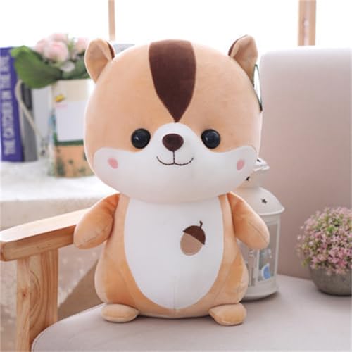 Eichhörnchen Kuscheltier, Niedliche Eichhörnchen Plüschtier, Cartoon Kuscheltier Spielzeug Plüschpuppen, Eichhörnchen stofftier, Geschenke für Mädchen und Jungen (40 cm,Braun) von champracer