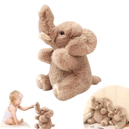 Elephant Plüsch Spielzeug, Elefantenpuppe, Elefant Kuscheltier, Stofftier Elefant, Plüsch Elefant, Niedliche Kleine Elefant Puppe Weiches Kuscheltier, Flauschiges Stofftier Zum Kuscheln (45 cm) von champracer