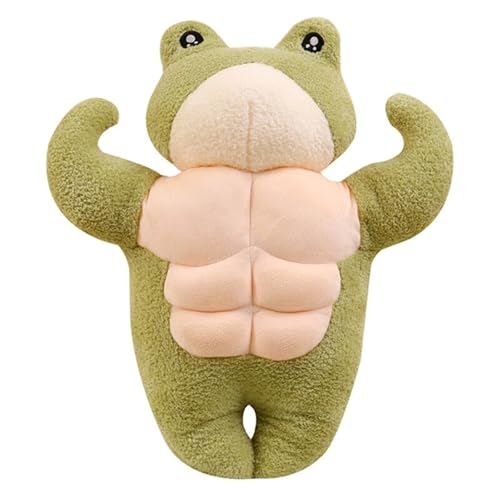 Enten Plüschtier Kuscheltie Frosch, Tier Kissen Niedliche Tier Puppe Flauschiges Stofftier, Cartoon Gefüllt Plüsch Umarmungskissen Plüschkissen Spielzeug Geschenk (55 cm,Grün) von champracer