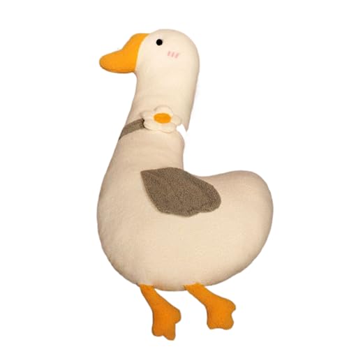 Gans Plüschtier Puppe Stofftier Niedlicher Gans Kissen Kuscheltier, für Kinder Geburtstagsgeschenk Ideal Zum TröSten Kuscheln Einschlafhilfe (100 cm,Grau) von champracer