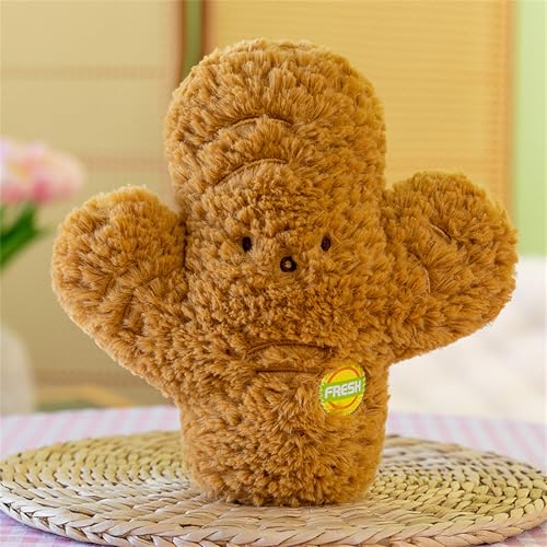 Gefülltes Plüschtier gefüllte Frucht Plüschtier, Kuscheltier Plüschtier Kissen Gemüse Obst-und Gemüsesorten aus Plüsch weich und flauschig,süßes Spielzeug Geschenk (20 cm,Ingwer) von champracer