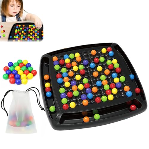 Intellektuelles Schachbrett Doppelduell, 48/80/120/168/241 Stück Intellektuelles Schach Brettspiel Rainbow Ball, Rainbow Puzzle Schachspiel, Rainbow Ball Gesellschaftsspiele (120 Bälle) von champracer