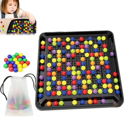 Intellektuelles Schachbrett Doppelduell, 48/80/120/168/241 Stück Intellektuelles Schach Brettspiel Rainbow Ball, Rainbow Puzzle Schachspiel, Rainbow Ball Gesellschaftsspiele (168 Bälle) von champracer