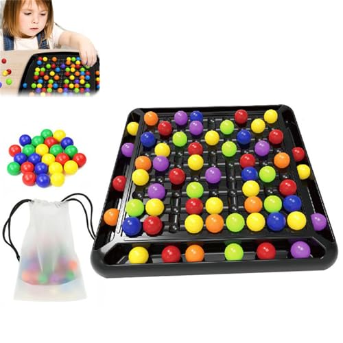 Intellektuelles Schachbrett Doppelduell, 48/80/120/168/241 Stück Intellektuelles Schach Brettspiel Rainbow Ball, Rainbow Puzzle Schachspiel, Rainbow Ball Gesellschaftsspiele (80 Bälle) von champracer