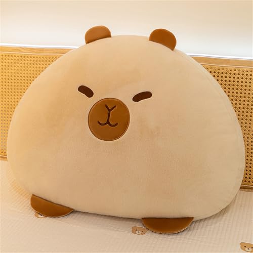 Kreative Capybara Plüschkissen, Rundes Capybara Nickerchen Kisse, Süßes Capybara Spielzeug, Capybara Kinderkissen Zum Kuscheln, Schlafen, Weiche Gefüllte Spielzeug Plüsch Für Kinder (45 * 30 cm,Gelb) von champracer