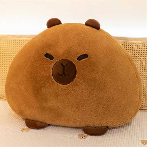 Kreative Capybara Plüschkissen, Rundes Capybara Nickerchen Kisse, Süßes Capybara Spielzeug, Capybara Kinderkissen Zum Kuscheln, Schlafen, Weiche Gefüllte Spielzeug Plüsch Für Kinder (65*45 cm,Braun) von champracer