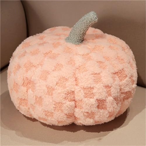 KüRbis Kissen, Halloween PlüSch KüRbis, Herbst Innen Pumpkin Kissen Dekoration, 3D PlüSch KüRbis Dekokissen, Geflecktes KüRbiskissen Rosa Schlafzimmer Bett Sofa KüRbis Dekoration (15 * 20 cm,Orange) von champracer