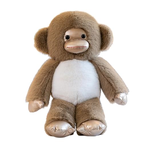 Kuscheltier AFFE, Simulation Gorilla Plüsch Puppe, AFFE Spielzeug, Flauschiger Stofftier, zum Spielen und Kuscheln, Geschenk für Kinder, Mädchen und Jungen (45 cm,Braun) von champracer