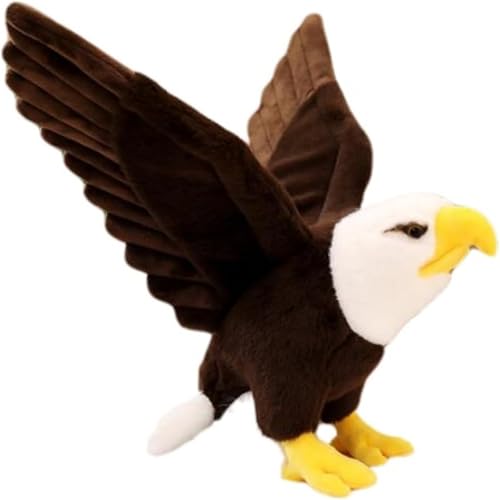 Kuscheltier Adler Weiches PlüschKissen, süßesPlüschtier,Weißkopfseeadler-Puppe,Plüsch Adler für Kinder Realistischen Plüsch Adler Plüsch Adler Spielzeug PP Baumwolle (60 cm,Adler) von champracer