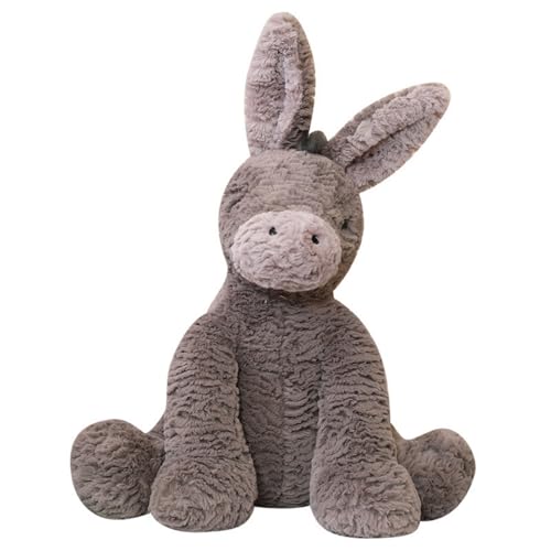 Kuscheltier Esel, Süße Esel Stofftier für Kinder, Jungen Mädchen, Weich Esel Plüschtier zum Kuscheln und Spielen Kuscheltiere Geschenk (60 cm,Grau) von champracer