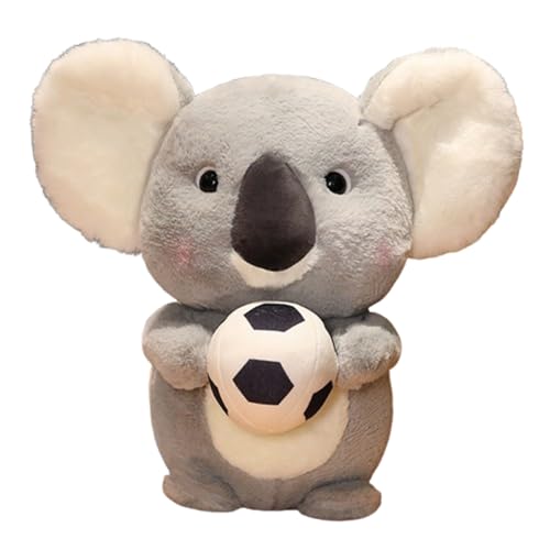 Kuscheltier Koala Plüsch ,Flauschiger Stofftier zum Spielen,Plüschtier Kuscheltier Stofftier Koala Bär,Plüsch Spielzeug Plüschtier für Kinder und Baby,Spielzeug Geschenk für Kinder (25 cm,Fußball) von champracer