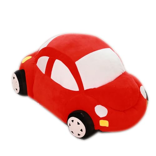 Kuscheltier Kraftfahrzeuge Puppe Stofftier Kissen Plüschtie Auto Käfer, zum Spielen und Kuscheln, Weiches Schmusetier für Mädchen, Jungen, Babys (45 cm,Rot) von champracer