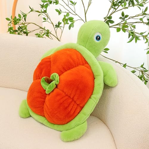 Kuscheltier Schildkröten, Entzückende Kürbis Schildkröte, Schildkrötenkissen, Gefüllte Schöne Kissen Kleine Meeresschildkröten Geschenk für Kinder (120 cm,Kürbis) von champracer