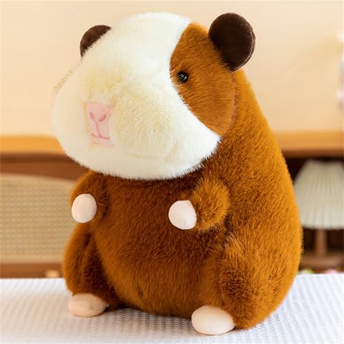 Meerschweinchen Kuscheltier, süßes Kuscheltier, Realistische Hamster Plüschtiere, meerschweinchen Spielzeug, Stofftier Hamster Puppe, Geschenk für Kinder (25 cm,Braun) von champracer