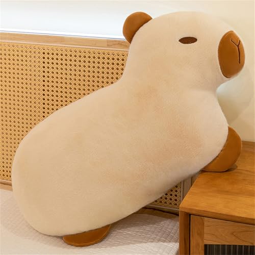 Neu Pony Capybara Kissen Plüschkissen, Pony Capybara Nickerchen Kisse, Capybara Langes Umarmungskissen, Weich Capybara Kuscheltier XXL Bürokissen Kissen Kindergarten Schlafkissen (70 cm,Gelb) von champracer