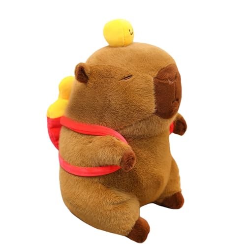 Niedlichen Capybara Plushies, Wasserschwein Plüschtier,Capybara Plushie Puppen Capybara Plüschtier Capybara Plüschtier Capybara mit Ping-Pong-Rucksack Plüsch Capybara Figur Stofftier Kissen (45 cm) von champracer