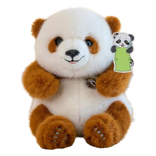 Niedlicher Bambus-Panda Plüschkissen 25CM - Weiches Schlafkissen & Sofakissen aus PP-Baumwolle mit Mutter-Baby Design, Kuscheltier Geschenkset für Kinder,Jungen,Mädchen (80 cm,Braun) von champracer