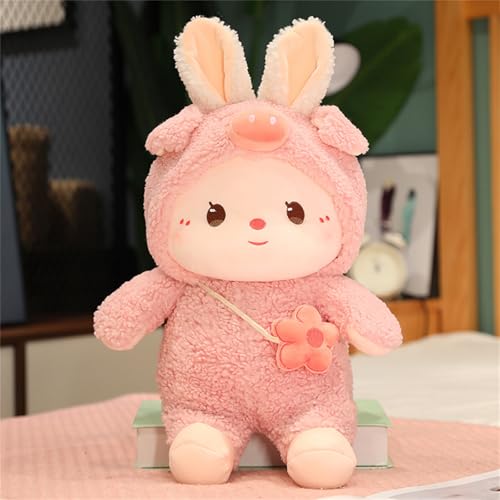 Osterhase Plüsch-Spielzeug, Stofftier Hasen, Scheltier Osterhase Puppe, Kuscheltier für MäDchen Und Jungen (70 cm,Rosa) von champracer