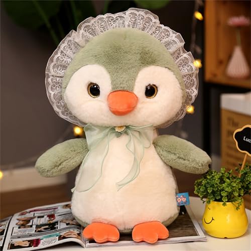 Pinguin Kuscheltier, süße kuscheltiere, zum Kuscheln & Spielen, Pinguin Spielzeug, Kuscheltier Pinguin Plüschtier für Mädchen, Jungen & Babys (38 cm,Grün) von champracer