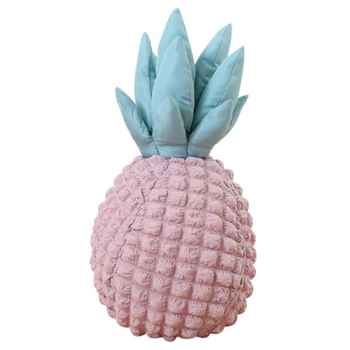 PlüSchtier Ananas, Kuscheltier Ananas Spielzeug Einfache Dekoration Wurfkissen Stofftier, zum Spielen und Kuscheln, Geschenk für Kinder Mädchen (50 cm,Lotuswurzel Rosa) von champracer