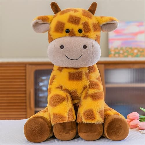 PlüSchtier Giraffe, Kinder Kuschel PlüSchtier Giraffe, Stofftier PlüSchtie Niedliche Giraffe, Giraffe Hellbraun Gefleckt, Schmusetier für Kuscheltierliebhaber (28 cm) von champracer