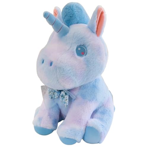 Plüsch Einhorn Kuscheltier,Plüsch Regenbogen Einhorn, Super Weiches Einhorn Kissen-Stofftier Süße Plüschtier.Regenbogen Fliegendes Einhorn Plüschkissen,für Jungen Mädchen (90 cm,blau) von champracer