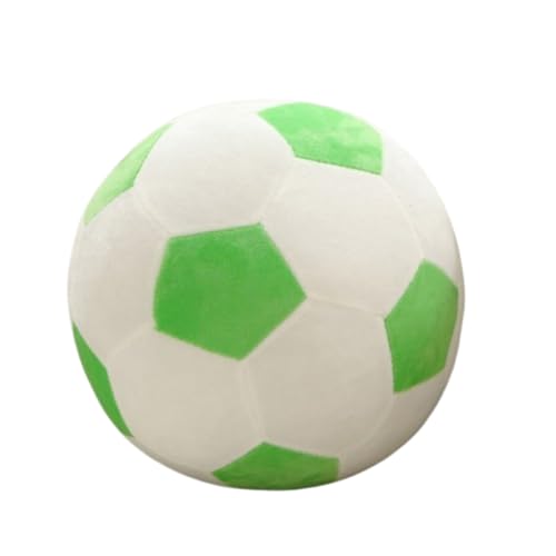 Plüsch Flauschige Stoffball, Fußball Spielzeug Fussball Fußbälle Gefüllte Fußbälle Kissen, Sport zum Spielen und Kuscheln, Weiches Schmusetier für Mädchen, Jungen, Babys (20 cm,Grün und Weiß) von champracer