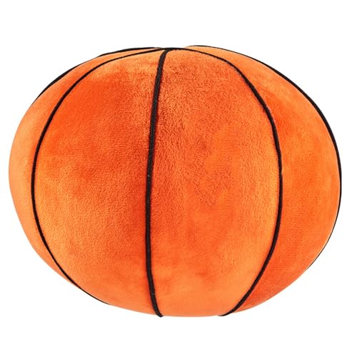 Plüsch Fußball Spielzeug,Flauschiges, weiches Fußballkissen,Flauschige Ball Ballkissen,tolles Geschenk für Fußballliebhaber, Geschenk für Kinder (Basketball 22cm ohne Worte) von champracer