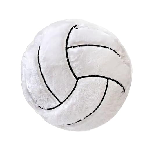 Plüsch Fußball Spielzeug,Flauschiges, weiches Fußballkissen,Flauschige Ball Ballkissen,tolles Geschenk für Fußballliebhaber, Geschenk für Kinder (Volleyball 35cm) von champracer