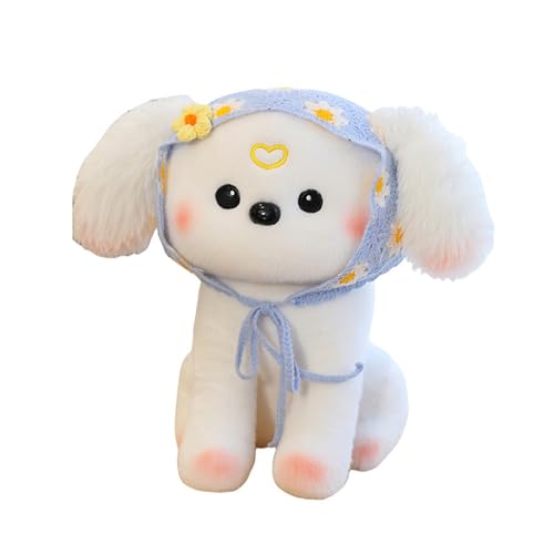 Plüsch Hund, Toy Dog Cute Plüsch,Hund Kuscheltier Teddy Hund Plüschtier, Handmade Realistic, Riesiger Plüschhund, Stofftier Hund Hunde Dog Geschenk für Kinder Mädchen (80 cm,Blau) von champracer