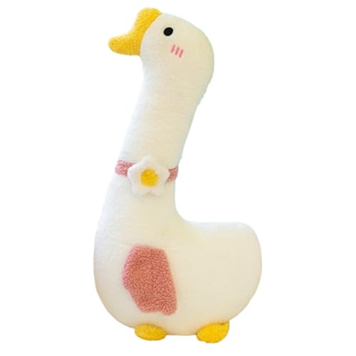 Plüsch Kuscheltier Gans, 130cm Kawaii Tier Plüsch Große Gans Kuscheltier Plüschtiere,Tierische Große weiße Gans Plüschtier, Plüsch Gans Kissen Puppe Geschenk für Fans Kinder (100 cm,rosa) von champracer