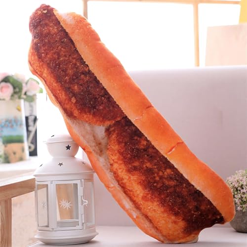 Plüschtier Brotimitation Stofftier, Pillow Kissen Spoof Brot, zum Spielen und Kuscheln, Weiches Schmusetier für Mädchen, Jungen, Babys (50 cm,Brot mit chinesischen Flügeln) von champracer