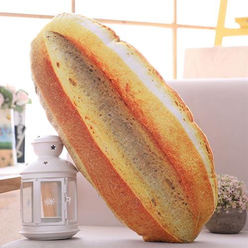 Plüschtier Brotimitation Stofftier, Pillow Kissen Spoof Brot, zum Spielen und Kuscheln, Weiches Schmusetier für Mädchen, Jungen, Babys (50 cm,Knuspriges) von champracer