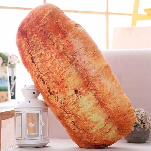 Plüschtier Brotimitation Stofftier, Pillow Kissen Spoof Brot, zum Spielen und Kuscheln, Weiches Schmusetier für Mädchen, Jungen, Babys (50 cm,Knuspriges Brot) von champracer