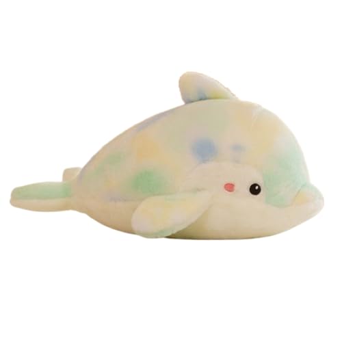 Plüschtier Delfin Groß, Bunte Delfin Kuscheltier Superweich, Süßer Delphin Puppe, Geburtstag Geschenke für Kinder und Erwachsene (100 cm,Grün) von champracer