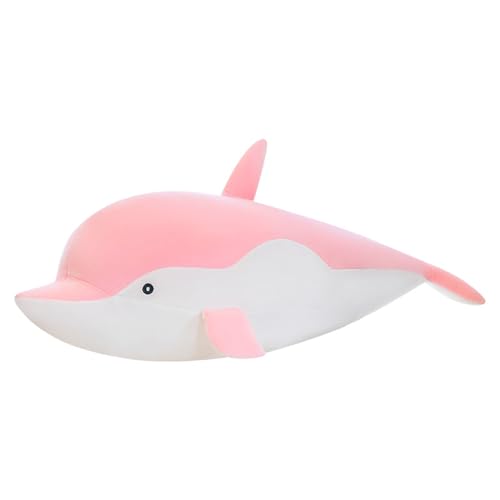 Plüschtier Delphin Puppe Stofftier Kissen Kuscheltier Delphin, zum Spielen und Kuscheln, Weiches Schmusetier für Mädchen, Jungen, Babys (110 cm,Rosa) von champracer