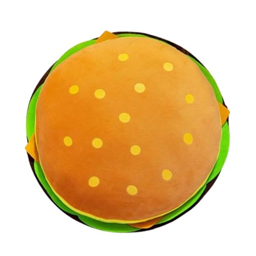 Plüschtier Pommes Frites Hamburger Pizza Plüschkissen Spielzeug, Puppe Wurfkissen, Schmusetier Geschenk für Kinder Mädchen Jungen (30 cm,Burger) von champracer