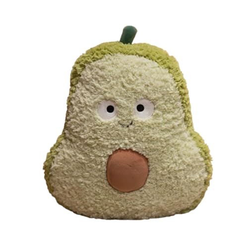 Plüschtier Stofftier Obst Stickerei Plüschtier Plüschkissen Spielzeug, Kissen Puppe Wurfkissen, zum Kuscheln Schmusetier Geschenk für Kinder Mädchen Jungen (36 cm,Avocado) von champracer