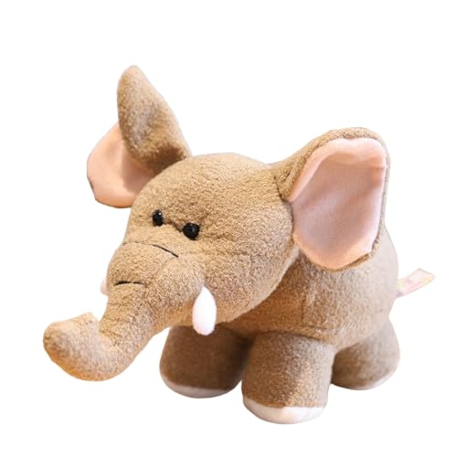 Plüschtier niedlich Nilpferd Elefant Puppe niedlich Cartoon Nilpferd Puppe Elefant Plüschtier, Plüschtier, Nilpferd Plüschtier, Elefant Plüschpuppe, Kindergeschenk (38x25 cm,Brauner Elefant) von champracer